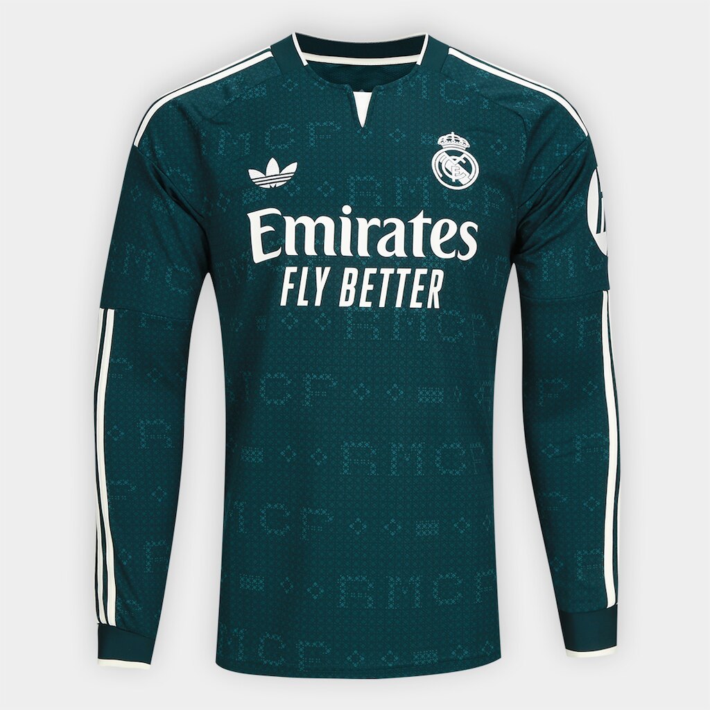 Camisa Real Madrid Manga Longa Away 26/27 s/n Torcedor Adidas Masculina
