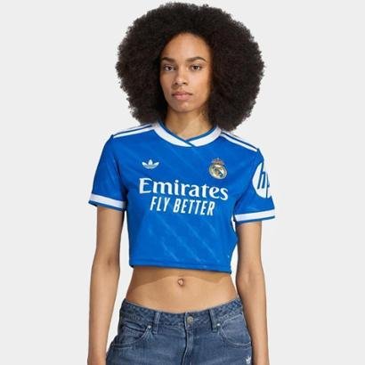 Camisa Real Madrid Third 25/26 s/n Torcedor Cropped Adidas Feminina - Feminino