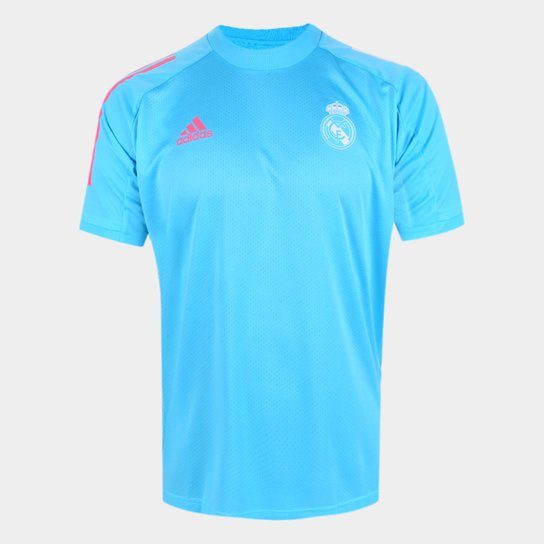 Camisa Real Madrid Treino 21/22 Adidas Masculina - Azul Claro+Preto Menor preço em Camisa Real Madrid Treino 21/22 Adidas Masculina - Azul Claro+Preto