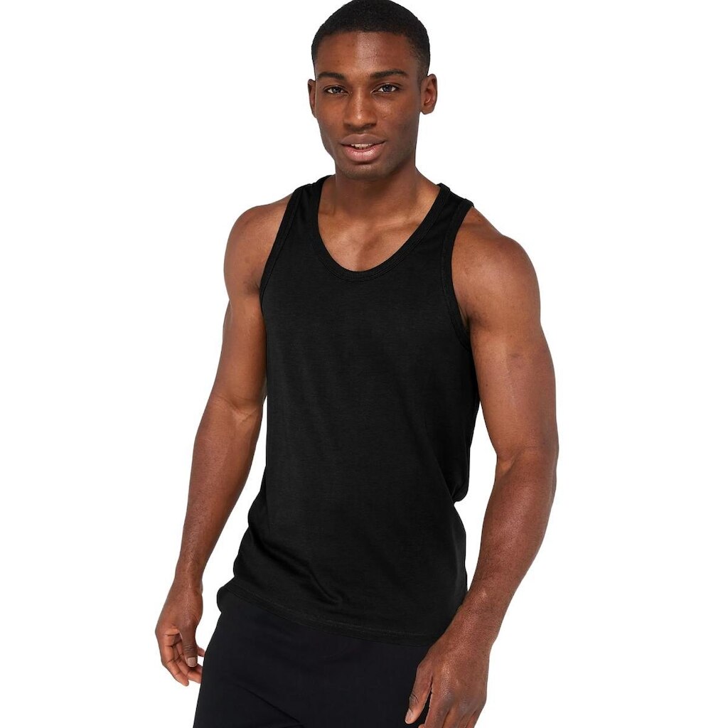 Camisa Regata Masculina de Algodão Camiseta Gola Redonda Lisa