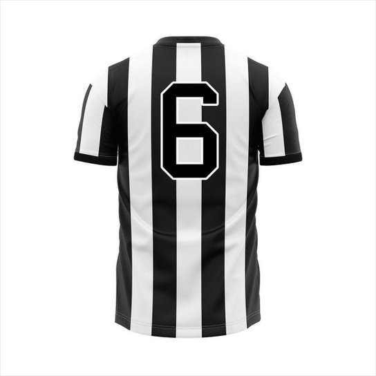 Camisa Retrô Botafogo Nilton Santos 100% Algodão Bordado