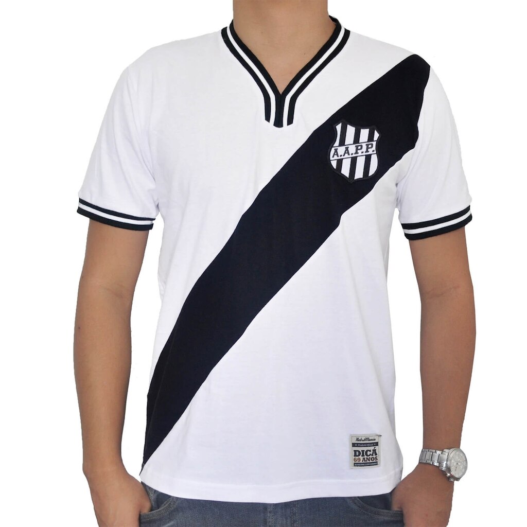 Camisa Retrô Mania Ponte Preta 1977 Branca