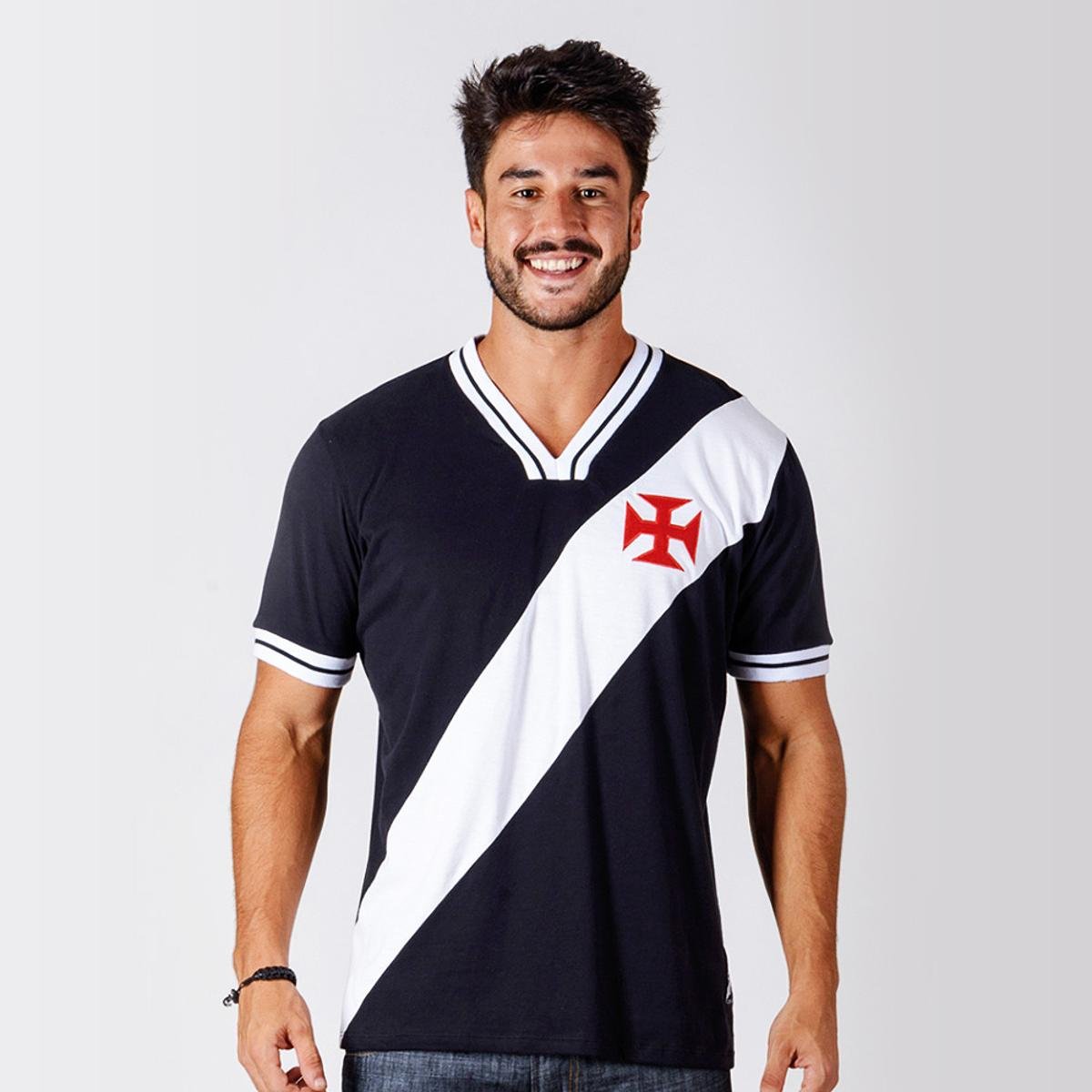 Camisa Retrô Vasco da Gama 1974 Masculina Preto e Branco Netshoes Camisa Retrô Vasco da Gama 1974 Masculina Preto e Branco Netshoes