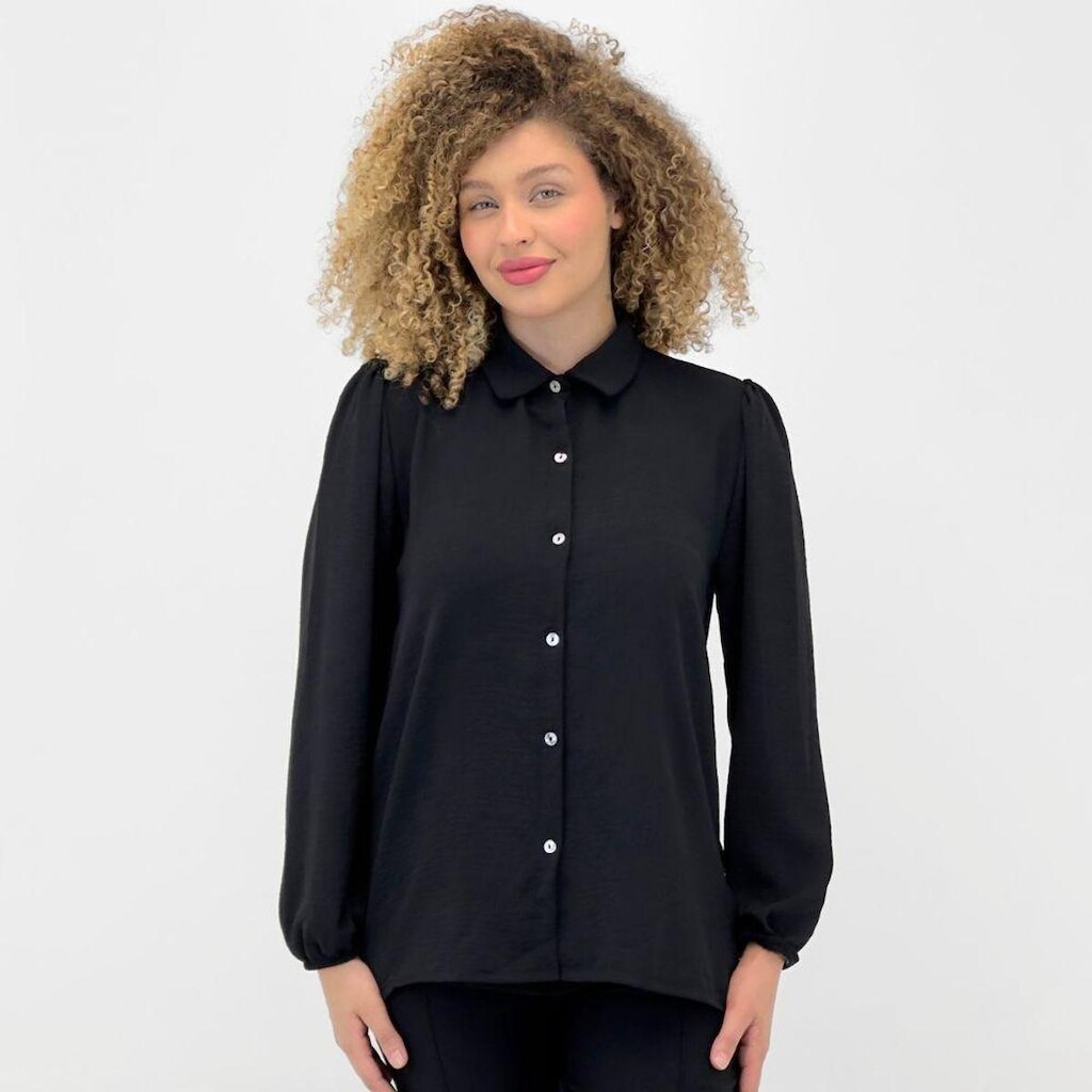 Camisa Rovitex Alongada Manga Longa Feminina