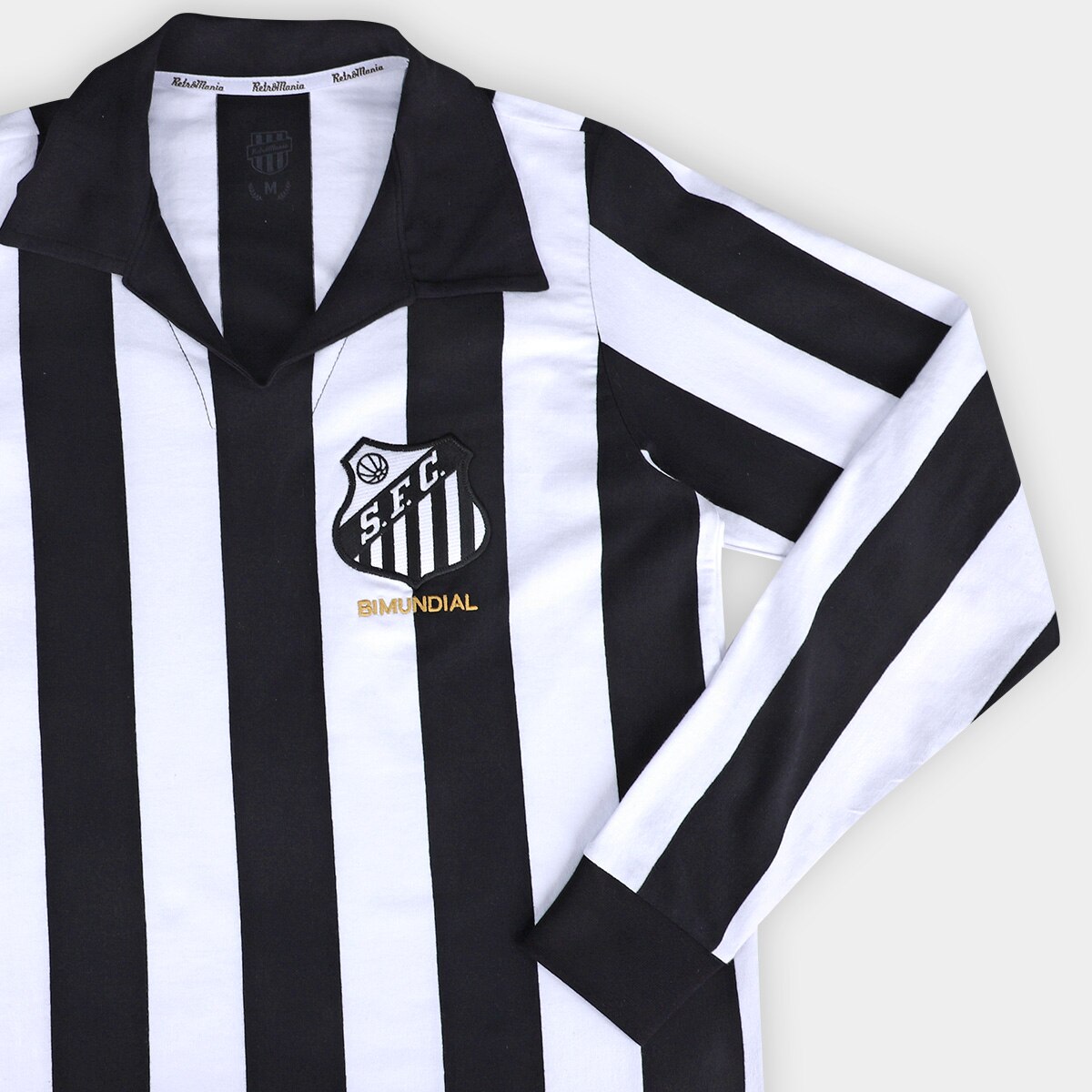 Camisa Santos 1963 Bi Mundial Manga Longa Masculina - 4