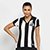 Camisa Santos 1963 Listrada Retrô Mania Feminina - Preto+Branco