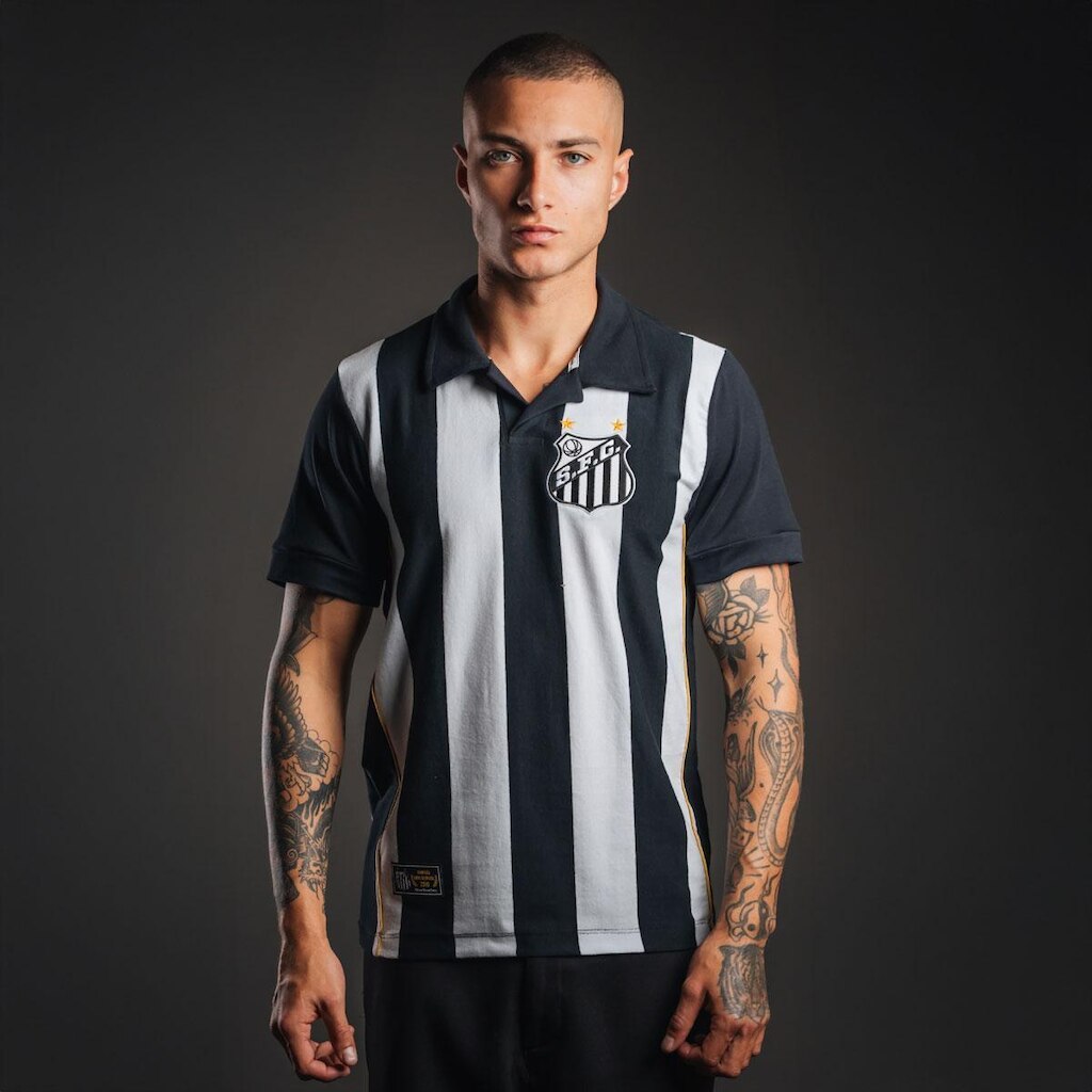 Camisa Santos 2010 Retrô Listrada Masculina