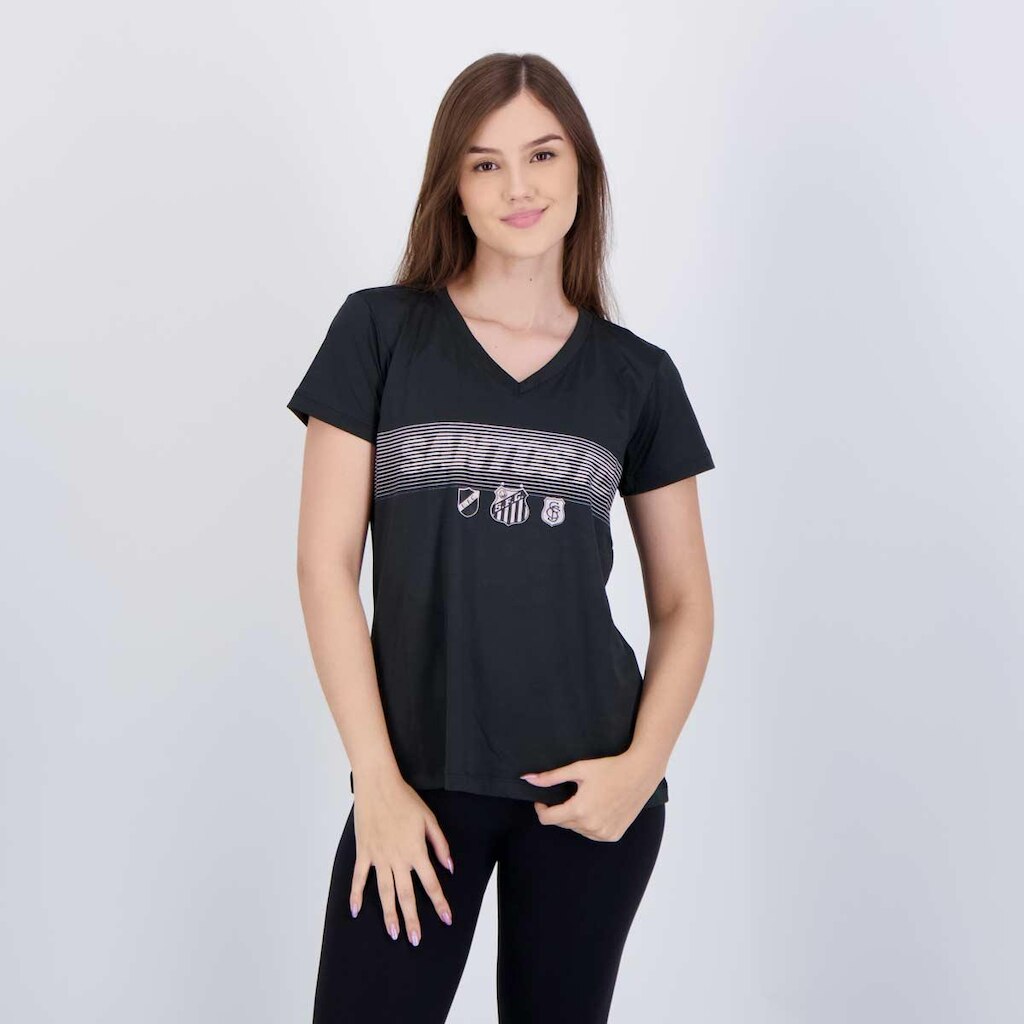 Camisa Santos FC Classic Feminina Preta