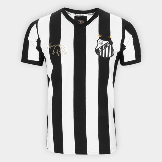 Camisa Santos II 1978 RetrôMania Masculina - Preto+Branco Menor preço em Camisa Santos II 1978 RetrôMania Masculina - Preto+Branco