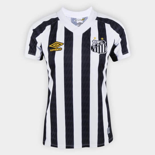 Camisa Santos II 21/22 s/n° Torcedor Umbro Feminina - Branco+Preto Menor preço em Camisa Santos II 21/22 s/n° Torcedor Umbro Feminina - Branco+Preto