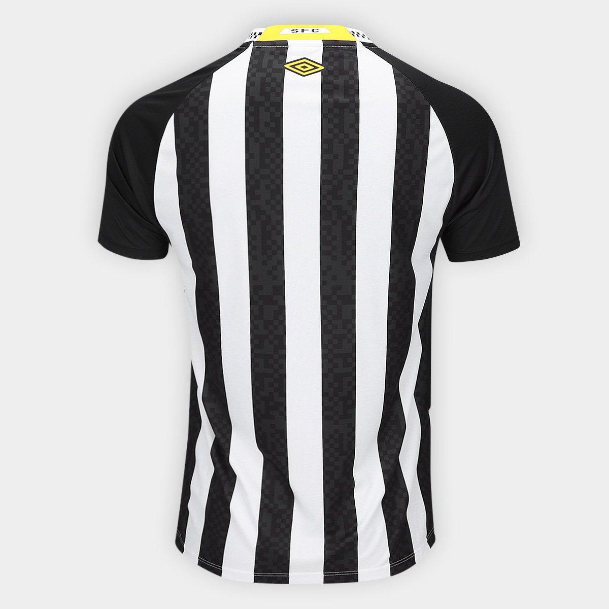 Camisa Santos II 25/26 S/N Torcedor Umbro Masculina - Preto+Branco