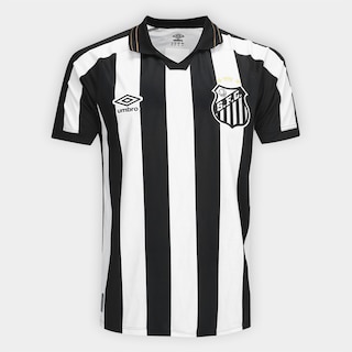 Camisa Santos II 26/27 s/n Torcedor Umbro Masculina - Branco+Preto