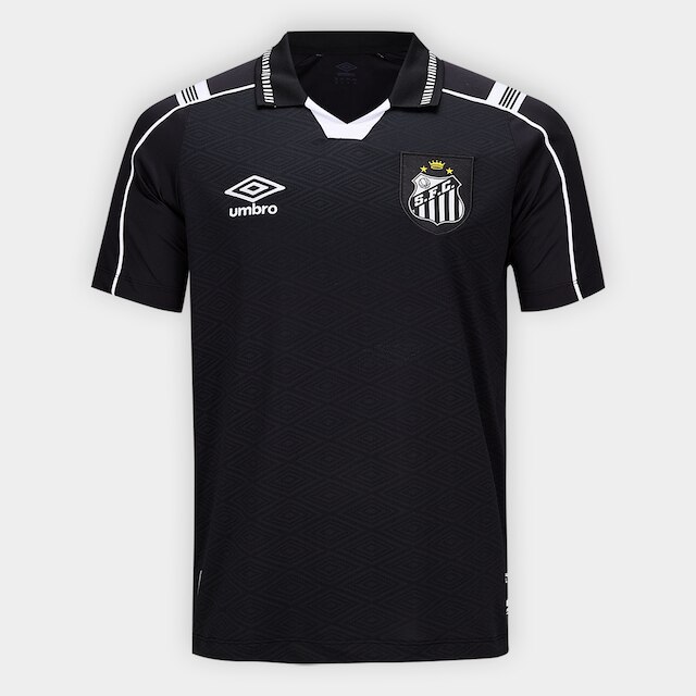 Camisa Santos III 26/27 s/n Torcedor Umbro Masculina - Preto+Branco