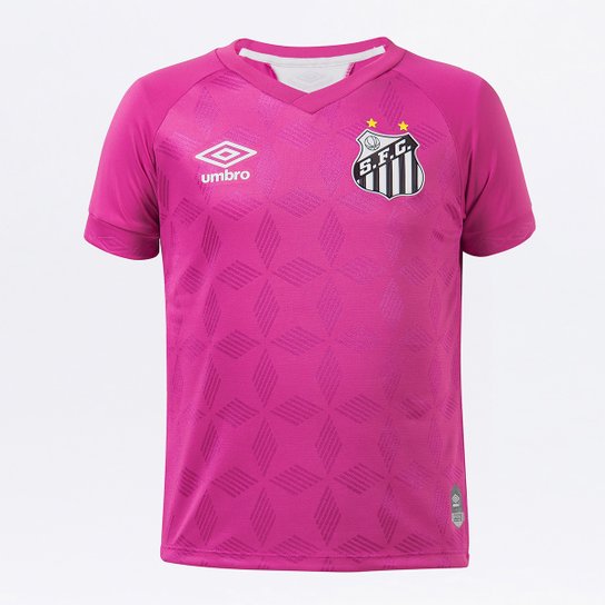 Camisa Santos Infantil Outubro Rosa 20/21 s/n° Torcedor Umbro - Rosa+Branco Menor preço em Camisa Santos Infantil Outubro Rosa 20/21 s/n° Torcedor Umbro - Rosa+Branco