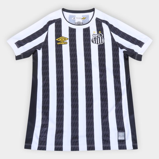 Camisa Santos Juvenil II 21/22 s/n° Torcedor Umbro - Branco+Preto Menor preço em Camisa Santos Juvenil II 21/22 s/n° Torcedor Umbro - Branco+Preto