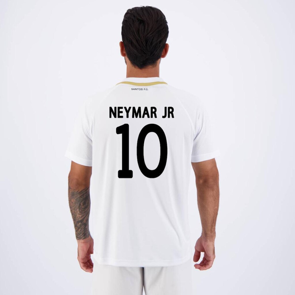 Camisa Santos Manto 10 Neymar Jr. Branca