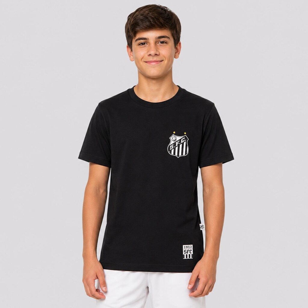 Camisa Santos Mar de Glórias Juvenil Preta