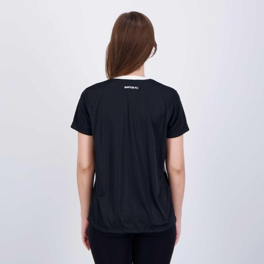 Camisa Santos Matriz Feminina Preta e Branca