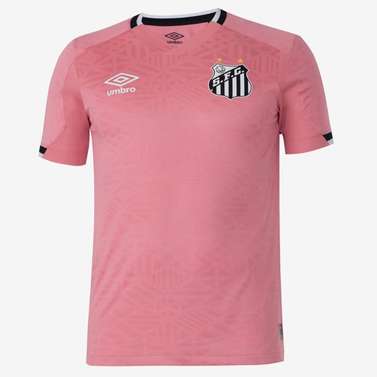 Camisa Santos Outubro Rosa 22/23 s/n° Torcedor Umbro Masculina - Rosa Menor preço em Camisa Santos Outubro Rosa 22/23 s/n° Torcedor Umbro Masculina - Rosa