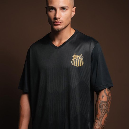 Camisa Santos Parrot Masculina - Preto é ruim? Camisa Santos Parrot Masculina - Preto é boa?