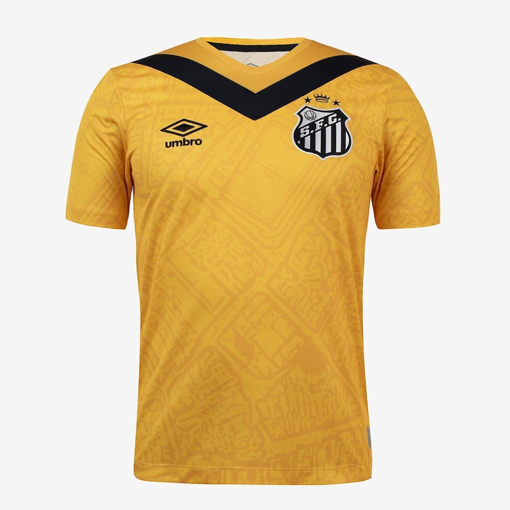 Camisa Santos Torcedor Amarela 10 costas Masculina Amarela