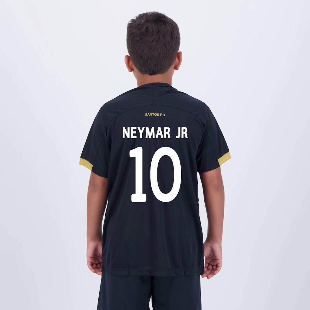 Camisa Santos User Infantil Preta 10 Neymar Jr
