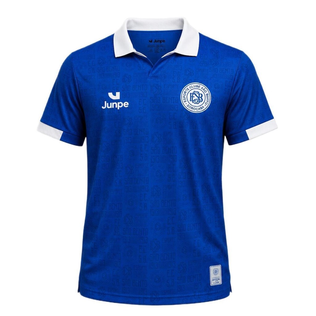 Camisa São Bento Junpe 2026 Polo Jogo 1 Azul - Masculino