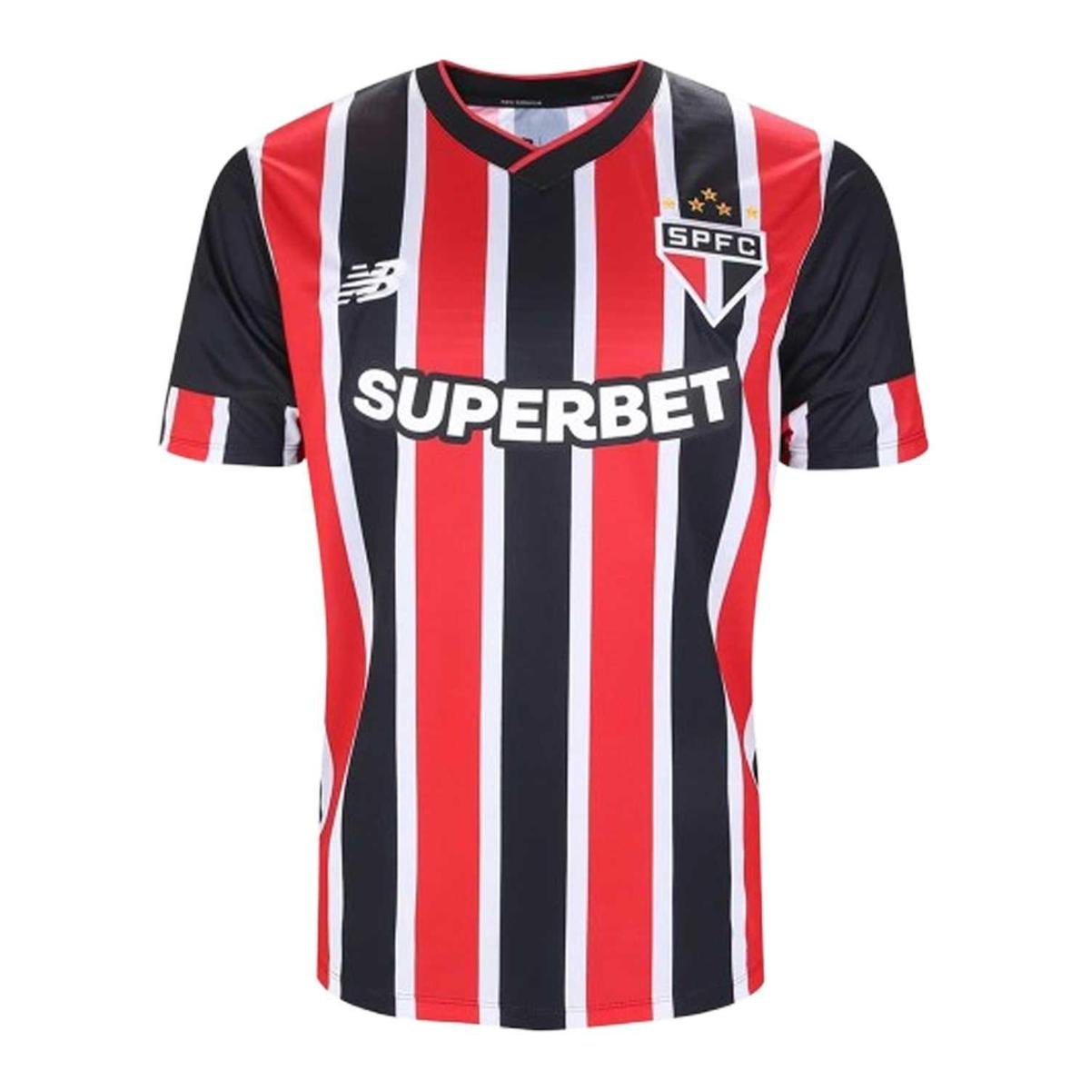 Camisa São Paulo 2024 Away Torcedor Masculino - Vermelho e Preto Vermelho E Preto P Menor preço em Camisa São Paulo 2024 Away Torcedor Masculino - Vermelho e Preto Vermelho E Preto P
