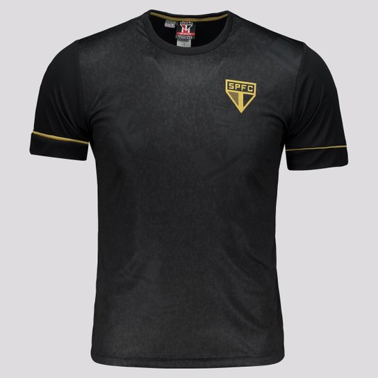 Camisa São Paulo Brand Infantil Preta - Preto Menor preço em Camisa São Paulo Brand Infantil Preta - Preto