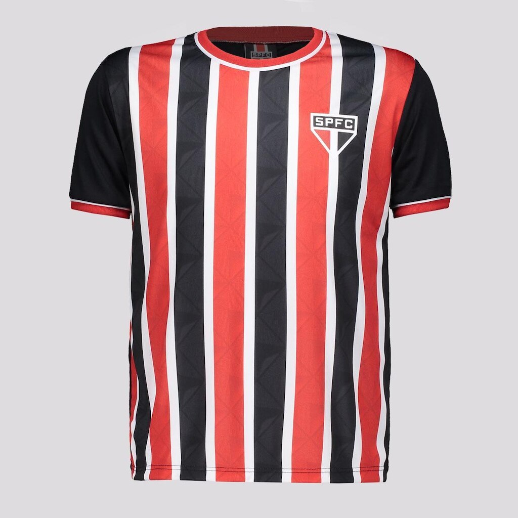 Camisa São Paulo Classmate Infantil Preta e Vermelha