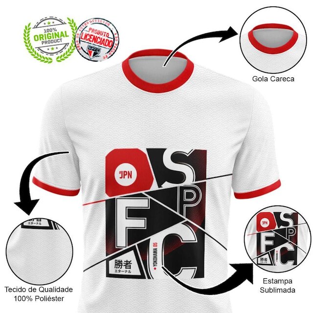 Camisa São Paulo Domination Spfc Japão Hyperbole Licenciada