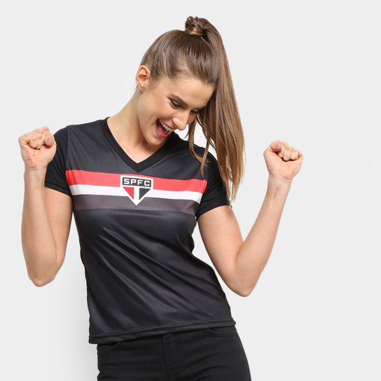 Camisa São Paulo Goleiro s/n° 2005 Feminina - Preto Menor preço em Camisa São Paulo Goleiro s/n° 2005 Feminina - Preto