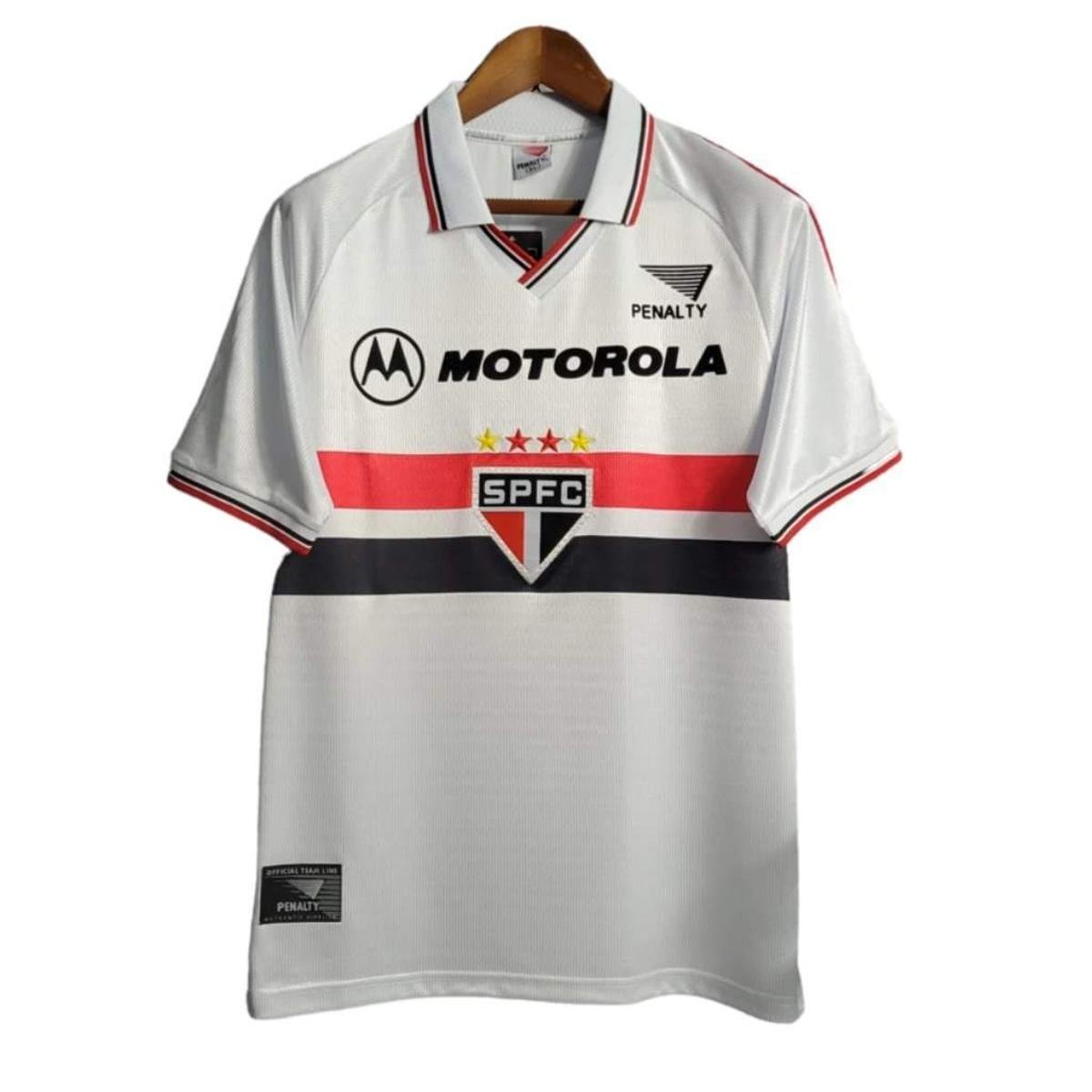 Camisa São Paulo I Retrô Penalty 2000 Motorola Menor preço em Camisa São Paulo I Retrô Penalty 2000 Motorola