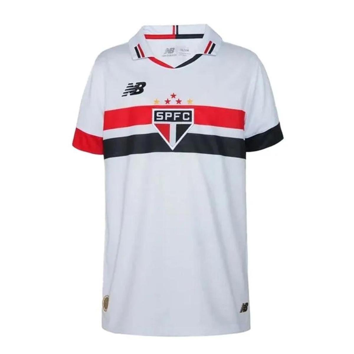 Camisa São Paulo New Balance Juvenil Branco Menor preço em Camisa São Paulo New Balance Juvenil Branco