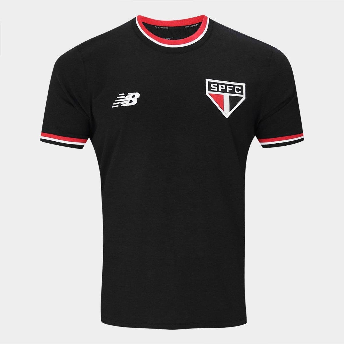 Camisa São Paulo New Balance Retrô Masculina Preto Netshoes