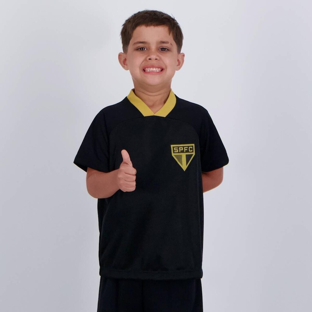 Camisa São Paulo Princípio Infantil Preta