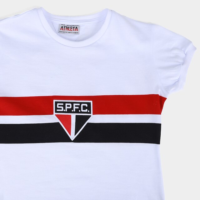 Camisa São Paulo Retrô 1970 Athleta Feminina