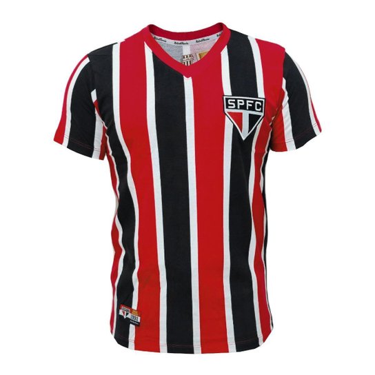 Camisa São Paulo Retro 1991 Campeão Brasileirão - Masculino - Preto+Vermelho Menor preço em Camisa São Paulo Retro 1991 Campeão Brasileirão - Masculino - Preto+Vermelho