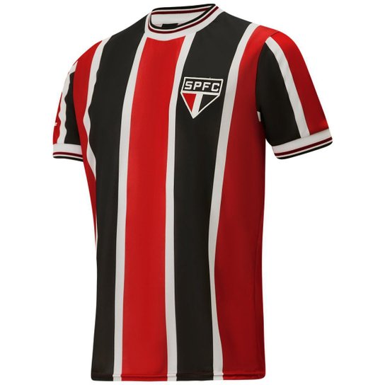 Camisa São Paulo Retrô 2000 Masculina - Preto Menor preço em Camisa São Paulo Retrô 2000 Masculina - Preto