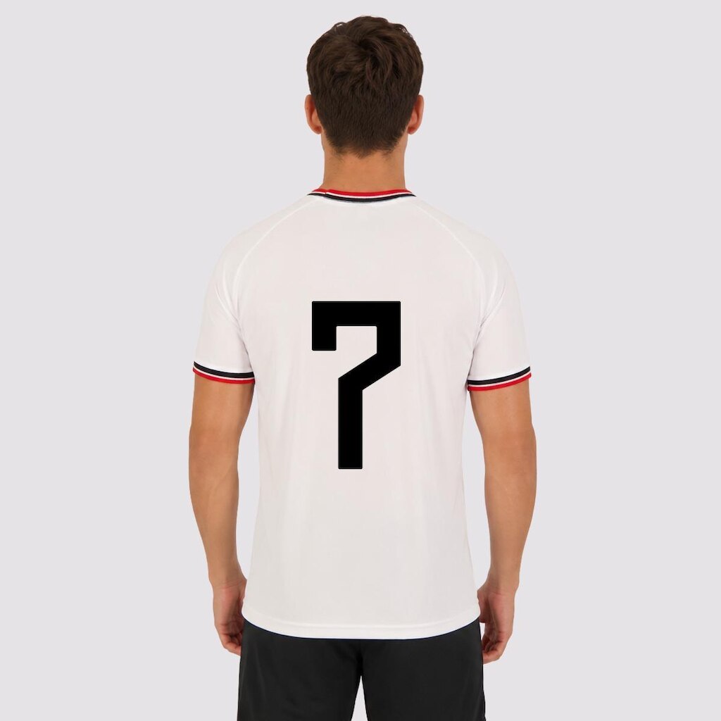 Camisa São Paulo Shade Número 7 Branca e Vermelha