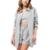 Camisa Sawary Estampada - 278975 P - Cinza