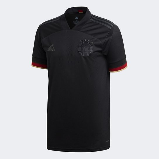 Camisa Seleção Alemanha Away 20/21 s/n° Torcedor Adidas Masculina - Preto+Chumbo Menor preço em Camisa Seleção Alemanha Away 20/21 s/n° Torcedor Adidas Masculina - Preto+Chumbo