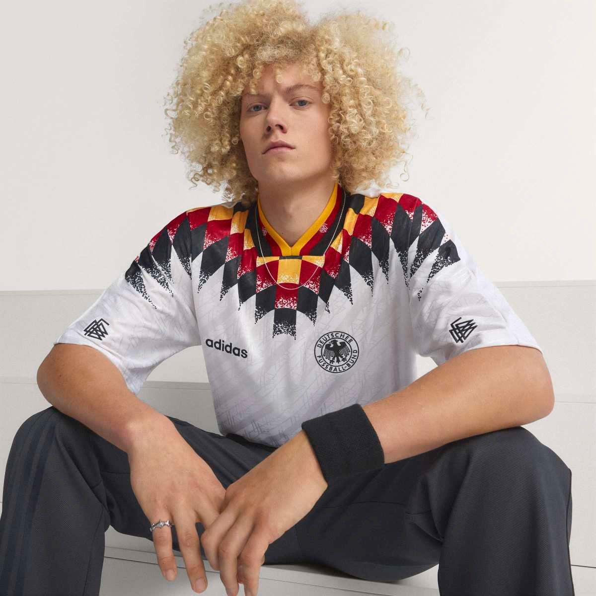 Camisa Seleção Alemanha Home 1994 s/nº Adidas Masculina - 5