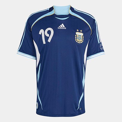 Camisa Seleção Argentina Away 2006 Messi Nº19 Adidas Masculina - Masculino
