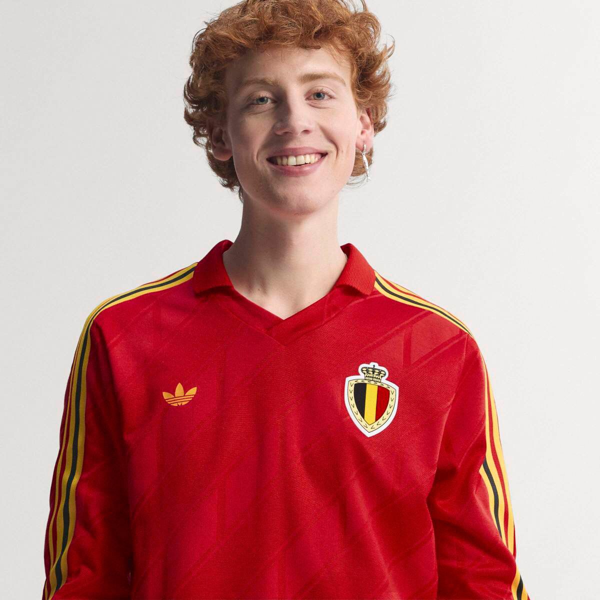 Camisa Seleção Belgica Home 1986 s/nº Adidas Originals Masculina - 4