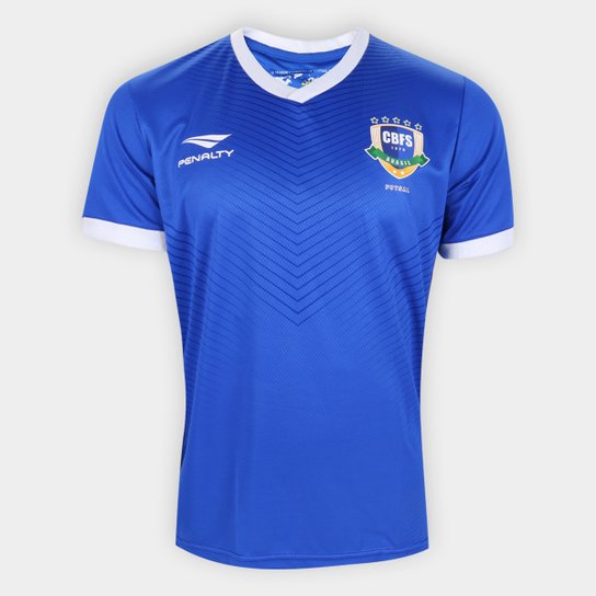 Camisa Seleção Brasil Futsal II 20/21 s/n° Torcedor Penalty Masculina - Azul Royal+Branco Menor preço em Camisa Seleção Brasil Futsal II 20/21 s/n° Torcedor Penalty Masculina - Azul Royal+Branco