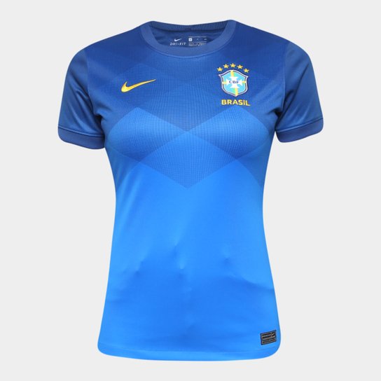 Camisa Seleção Brasileira 2022 Feminina Azul Camisa Do Brasil Feminina 2022