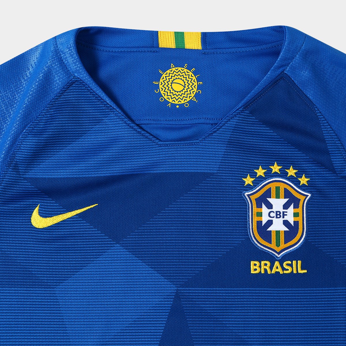 Kit Casal Camisa Do Brasil Azul Camisa Seleção Brasil Juvenil II 2018 s/n° - Torcedor Nike - Azul