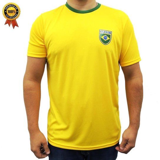 Camisa Seleção eira Licenciada Oficial Copa Do Mundo - Amarelo Menor preço em Camisa Seleção eira Licenciada Oficial Copa Do Mundo - Amarelo