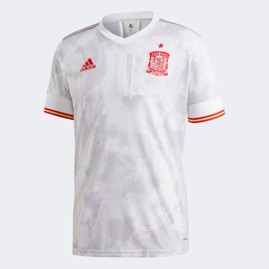 Camisa Seleção Espanha Away 20/21 s/n° Torcedor Adidas Masculina - Branco Menor preço em Camisa Seleção Espanha Away 20/21 s/n° Torcedor Adidas Masculina - Branco